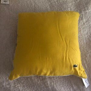 *NEW* LaCoste "Caravelle" Yellow Linen Pillow 18x18 size *NEW*